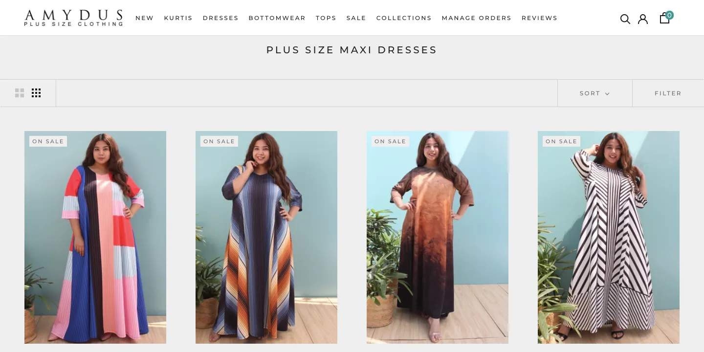 Amydus plus size maxi dresses collection page