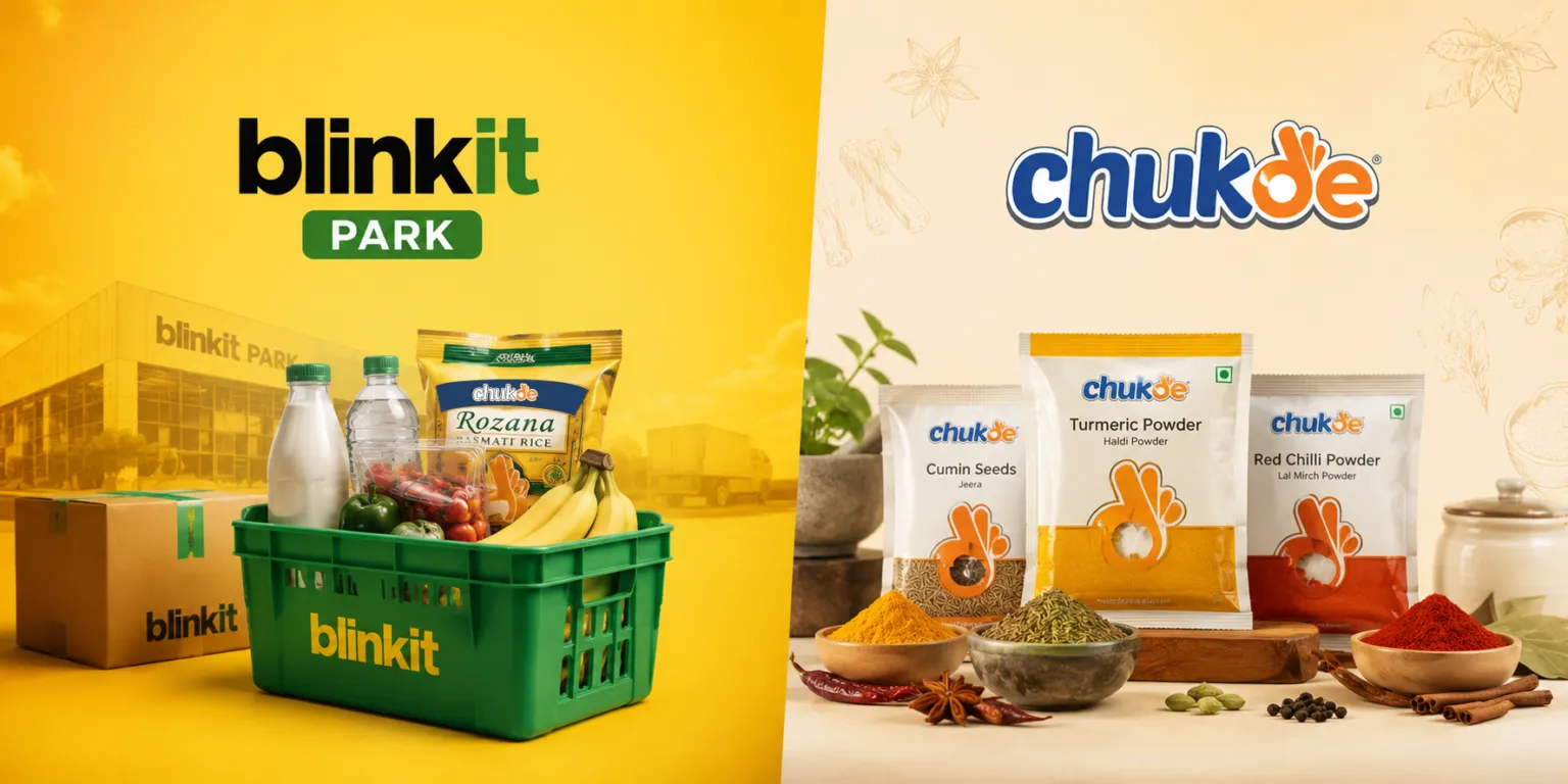 Chukde spices on Blinkit — campaign banner