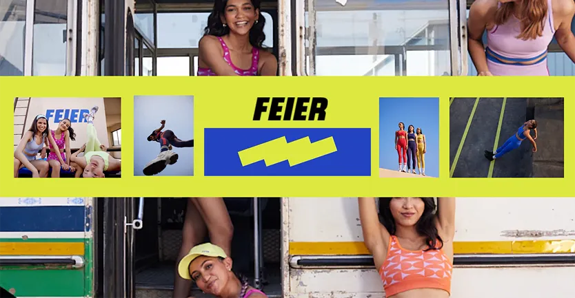 Feier activewear campaign banner